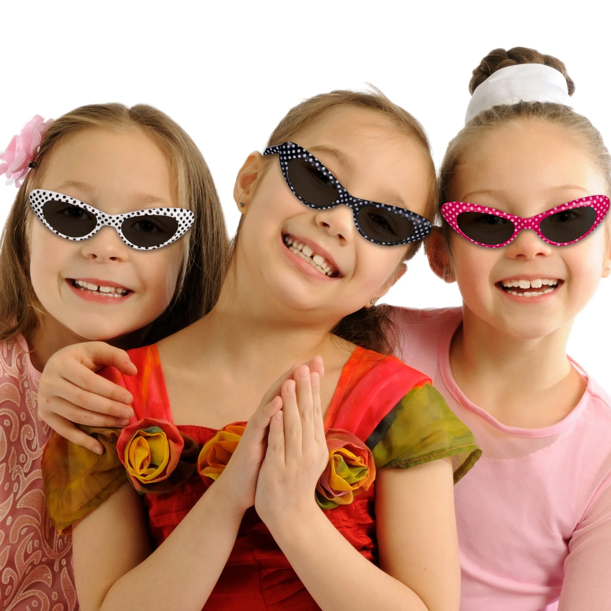 Best Windy City Novelties Polka Dot Kids' Sunglasses White