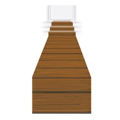 Windy City Novelties Wooden Plank Floor Runner