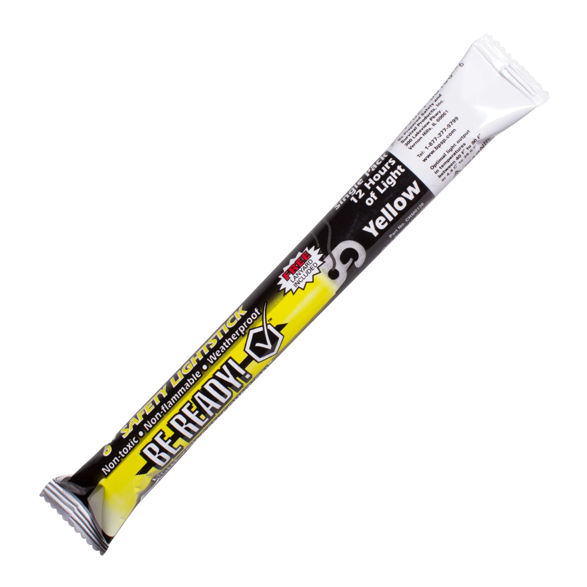Best Windy City Novelties Be Ready 6" Safety Glow Stick Yellow