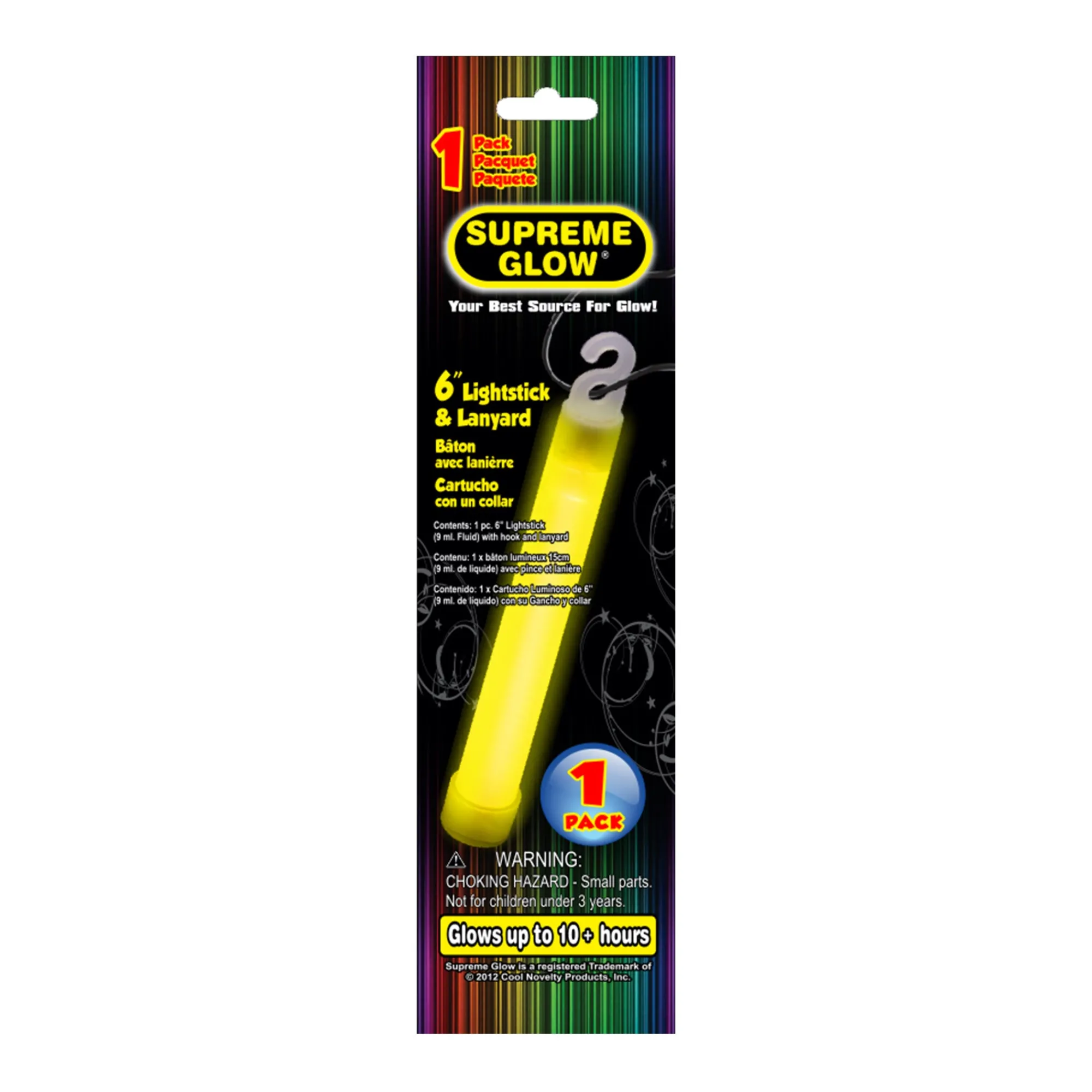 Clearance Windy City Novelties 6" Glow Stick Yellow