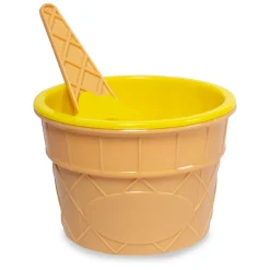 New Windy City Novelties Yellow Ice Cream Bowl & Spoon Sets