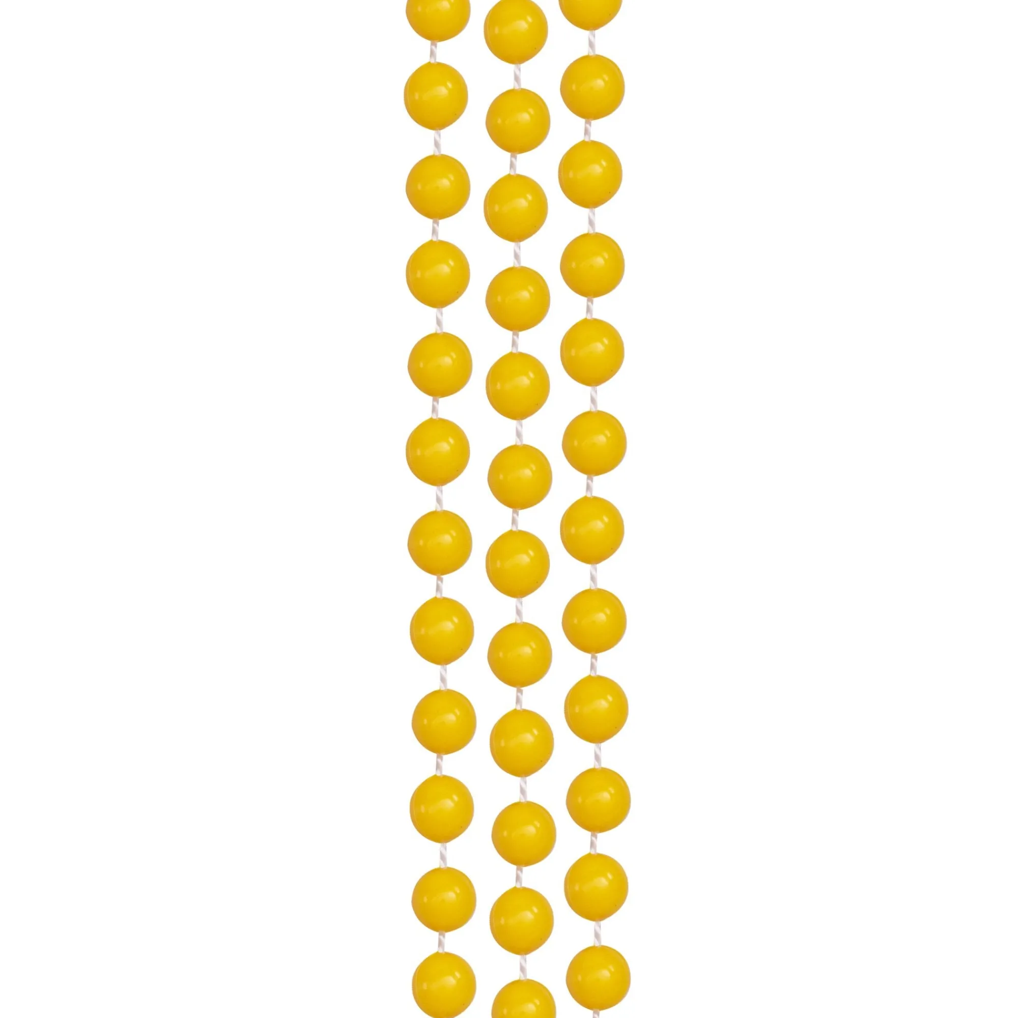 New Windy City Novelties Yellow 33" 7mm Bead Necklaces