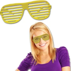 Discount Windy City Novelties Yellow Slotted Glasses